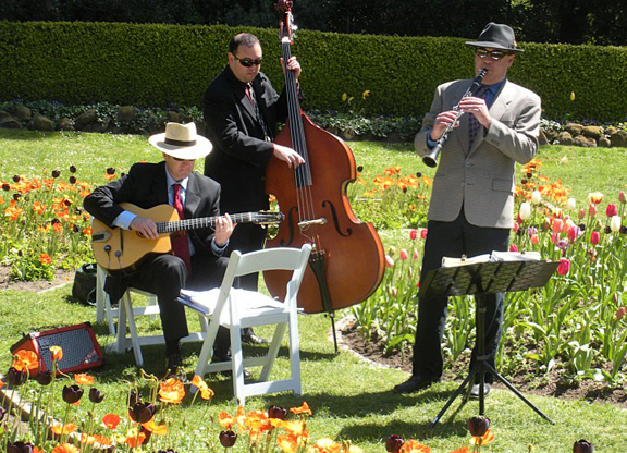 Ken, Greg, and Brian entertaining the flowers