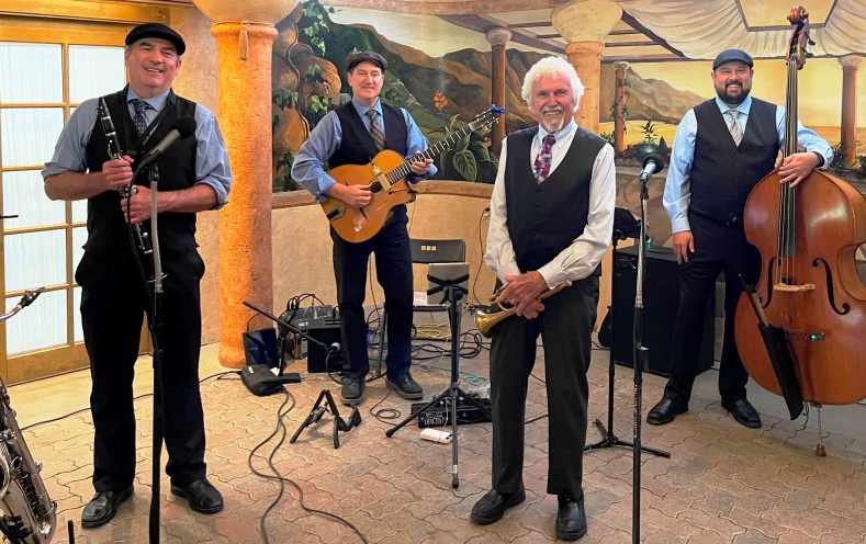 Band at a gig